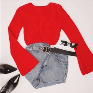 Princess Polly Wish You Were Mine Knit Crop Top